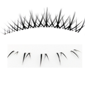 Transparent band upper and lower false eyelashes